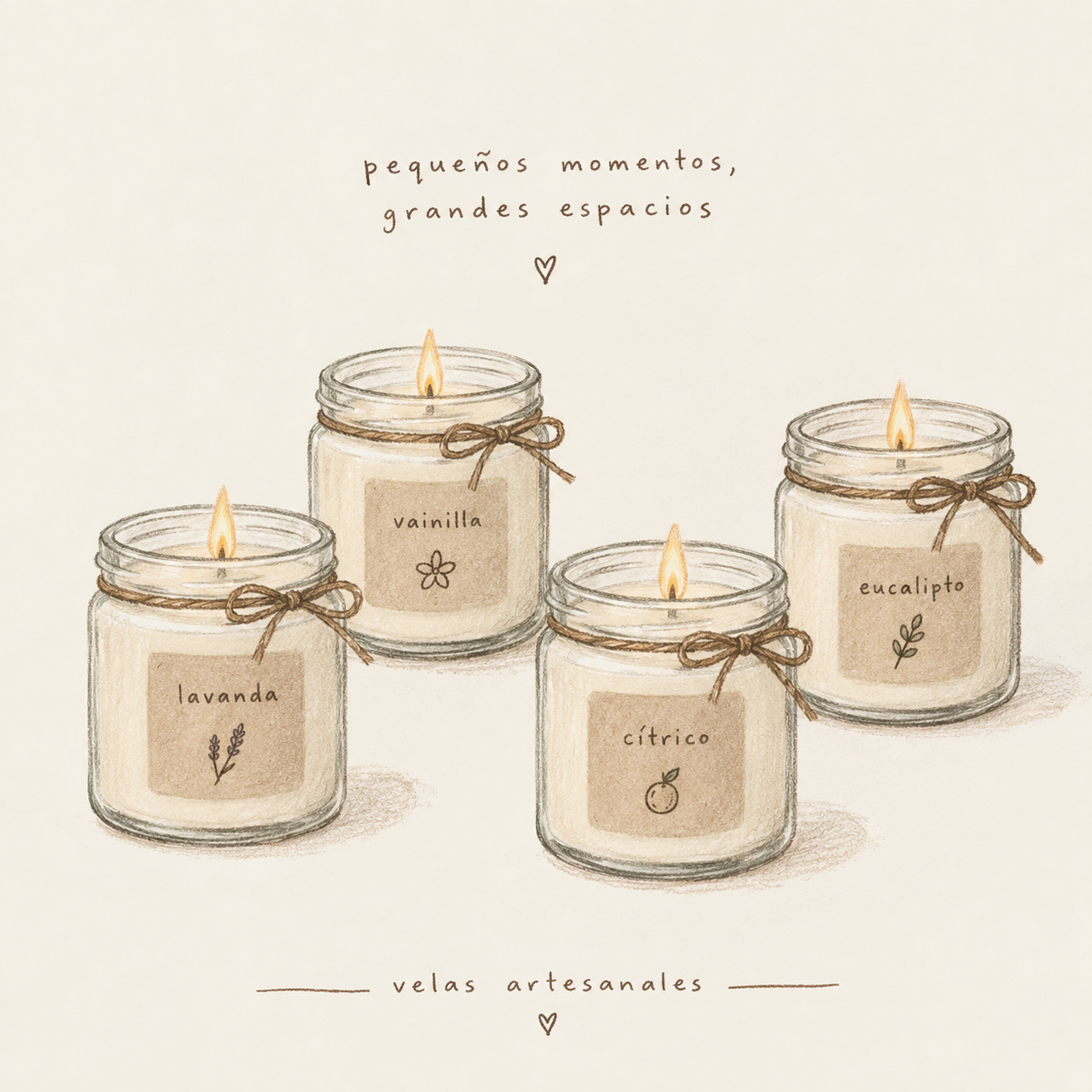 Pack básico 4 Velas