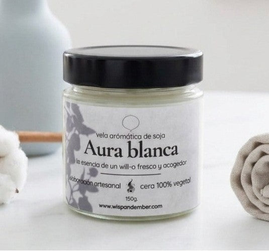 Vela aromática de soja Aura Blanca